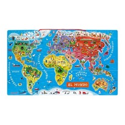 Puzzle Magnético Mapa Atlas Mundial